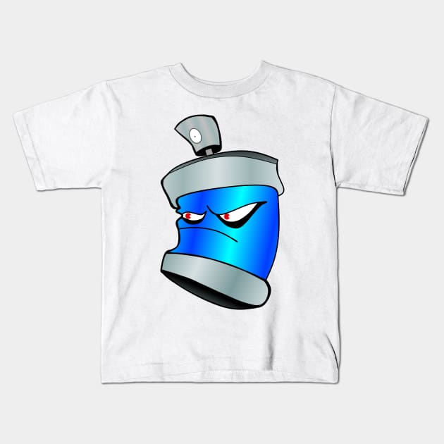 Blue Angry Pepsi Kids T-Shirt by  Colorful&Goldie